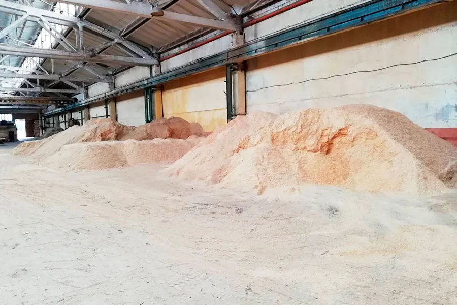 Производство древесной муки в Выборге